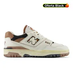 NEW BALANCE - Tenis 550-Blanco/Café