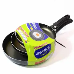 UNIVERSAL - Juego De Sartenes Plancha Antiadherente Pack X3
