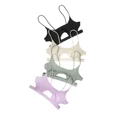 FORMAS INTIMAS - Bralette Paq X2 Mujer Negro FI 7969