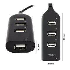 GENERICO - Hub 2.0 Usb 4 Puertos Extension Multiplicador Adaptador