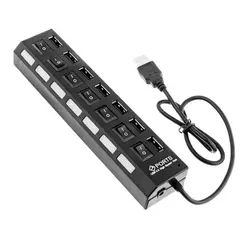 GENERICO - Hub Multiplicador 7 Puertos Usb 2.0 Interruptor On off