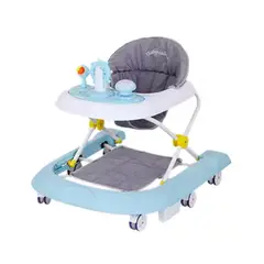 KIDSHOP - Caminador Andadera Bebe Musical Luces Tapete Azul Claro944c
