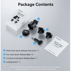 GENERICO - Soporte de liberación rápida para GoPro e Insta360 Negro
