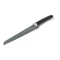 PRESS - Cuchillo de Cocina para Pan Antiadherente 20 cm 11005 Gris