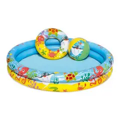 BESTWAY - Piscina Infantil Inflable + Pelota + Flotador 51124