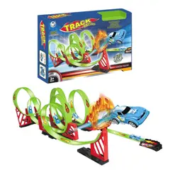 DAYOSHOP - Pista Carro Set Armable Track Racing Rotación Juguete Niños