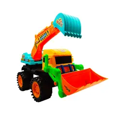 DAYOSHOP - Carro Camion Retroexcavadora Grande Construcción Juguet Niño