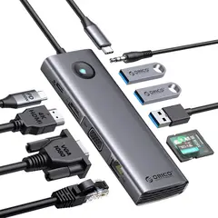 GEF - Adaptador Usb Tipo C Usb A Hdmi Ethernet 10 en 1