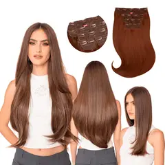 MY DOLL HAIR - Extensión de cabello Cosmopolitan 22 pulgadas - Cobrizo Caoba