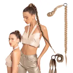 MY DOLL HAIR - Ponytail Trenza Braid It XL 34 pulgadas - Rubio Vainilla