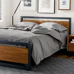 22 GRADOS DECORACION - Cama May en Roble y metal 160x190cm 22Grados Decoracion