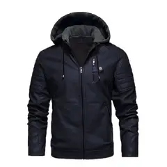 THE CLOTHING COMPANY - Chaqueta Hombre Cuero Sintético Smooth-Negro