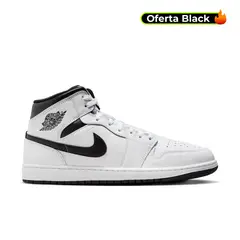 NIKE - Tenis Air Jordan 1 Mid-Blanco
