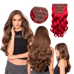 MY DOLL HAIR - Extensión de cabello Mimosa 20 pulgadas - Rojo