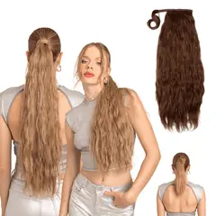 MY DOLL HAIR - Ponytail Ondulada Shak 26 pulgadas - Castaño Cobrizo