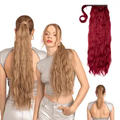 MY DOLL HAIR - Ponytail Ondulada Shak 26 pulgadas - Rojo