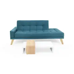 VENECIA - Set Sala con Sofá Cama Brunet y Mesa de Centro Petróleo
