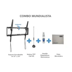 GENERICO - Base Escualizable para TV de 37"a 75 Antena para TDT Kit de limpieza