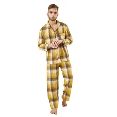 SANTANA - Pijama Hombre Leñadora Oro