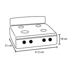 HACEB - Estufa de Mesa 4 Puestos Gas Natural Avellana Torre Gris