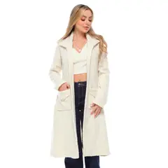 SYK - Gaban Abrigo Para Mujer De Paño largo beige