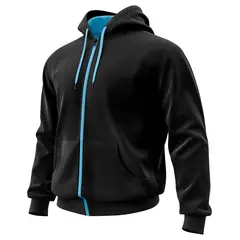 SEVEN ONE - Hoodie Buzo con cremallera Algodon Perchado 280Gr - Dama