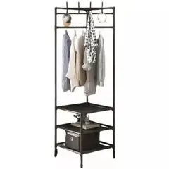 GENERICO - Perchero Organizador Esquinero con Estante para Ropa - 3 Niveles