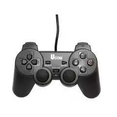 GENERICO - 2 Controles Ucom Doble Pc Portatil Usb Tipo Play 2 Windows Color Negro