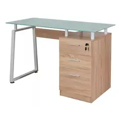 MOBLIHOUSE - Escritorio Ims04 Roble Archivador Con Llave