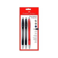 FABER CASTELL - Boligrafo Retractil Prime X 3 Und 2n - 1r Bl