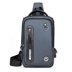 GENERICO - Bolso Bandolera Pechero Hombre Manos Libres Impermeable Usb-
