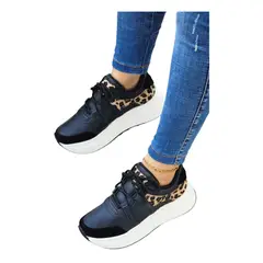 EVEGONZ - Tenis de Mujer Calzado Casual Negro de Moda