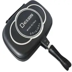 DESSINI - Sartén Doble Parrilla Dual Grill Antiadherente 40Cm