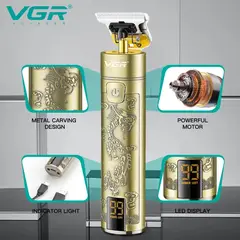 VGR - VGR-cortadora de pelo eléctrica V076 máquina de afeitar profesional