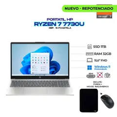HP - PORTATIL AMD RYZEN 7 7730U/ RAM 32GB/ SSD 1TB M.2/ 16" FHD Funda + Mouse