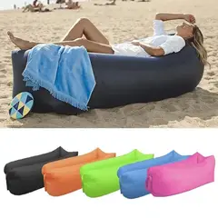 GENERICO - Colchoneta Mágica Sofa Cama Inflable Aire Camping Verde