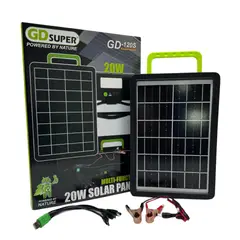 GENERICO - Panel Solar De Bateria Integrada Recargable Carga Rápida 20w