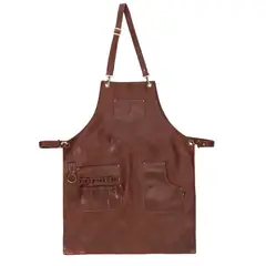 LA CHAQUETERIA - Delantal en Cuero Doble Faz Cuero y Jean