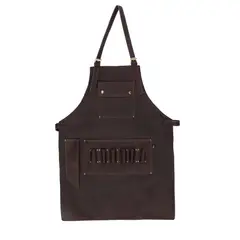 LA CHAQUETERIA - Delantal en Cuero Doble Faz Cuero y Jean