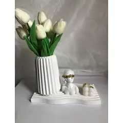 DECORACIONES ALE Y GABI - JARRÓN BASE DECORATIVA ADORNO Y VELAS