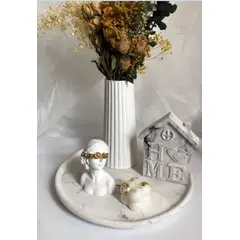 DECORACIONES ALE Y GABI - Centro De Mesa Ortencia Jarron Base Vela Y Adornos