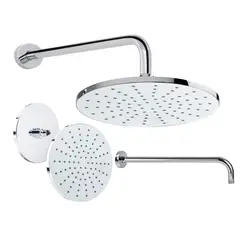 GENERICO - Kit Ducha Regadera 20cm Abs Sogno Panel Blanco Pared Tames