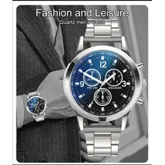 GENERICO - RELOJ ACERO INOXIDABLE CON PULCERA DE CUARZO DE LUJO FORMAL MASCULINO