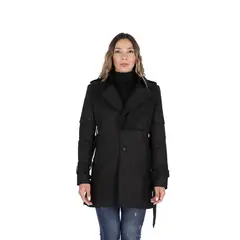 LA CHAQUETERIA - Abrigo en Paño Negro Dakota_.