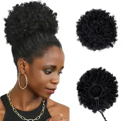 GENERICO - Extension Moña Cabello Afro Se Ve Muy Real