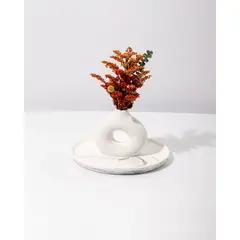 DECORACIONES ALE Y GABI - JARRÓN DECORATIVO DONA BLANCA 12x16cms