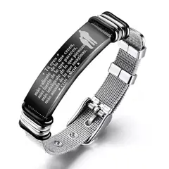 LASER - Pulsera En Acero Inoxidable Mensaje Grabado En Láser