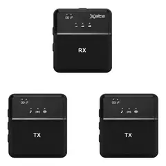 XALTA - Microfono Inalambrico 2 En 1 De Solapa Para Celulares y Camaras