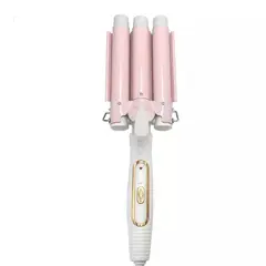 GENERICO - Rizadora Onduladora para Cabello - Bucle de 3 Tubos, Estilo Sirena