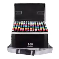 GENERICO - Set de 168 Marcadores de Doble Punta para Dibujos